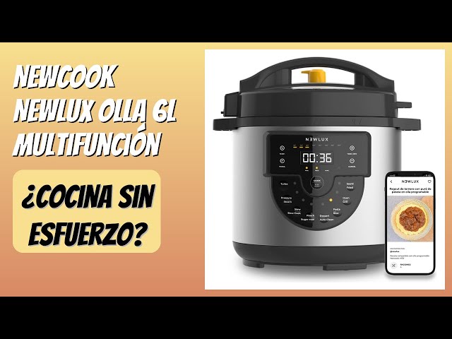 Vídeo relacionado con NEWLUX - Olla 6L Chef Pot V170, Olla a Presión Multifunción Eléctrica con Voz, 15 Funciones, 1000W, Programable 24h, 4 Niveles de Presión, Cubeta 100% Antiadherente | Accesorio para Freír