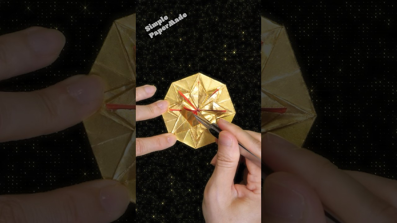 折り紙で作る8角形の壺・小物入れ☆Origami Paper Pot #paperfolding  #紙の音 #asmr