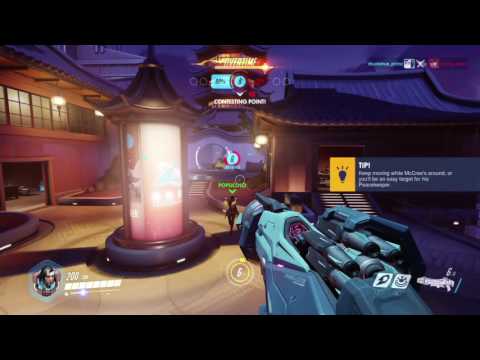 Overwatch MP July 16, 2016 pt6 - Rocket Snipes of the Orient