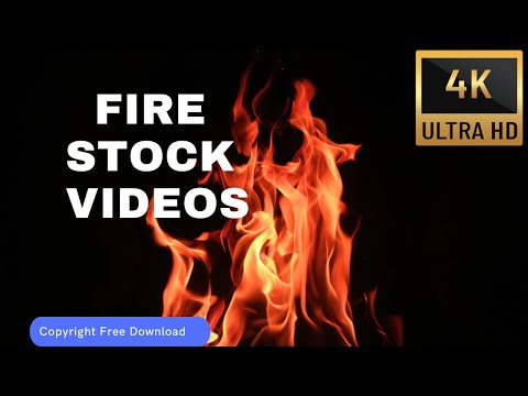 Copyright Free 4K Burning Fire Flames Stock Videos Footage