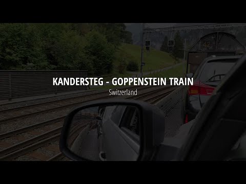 Kandersteg - Goppenstein car carrying shuttle train, Valais, Switzerland [4K]