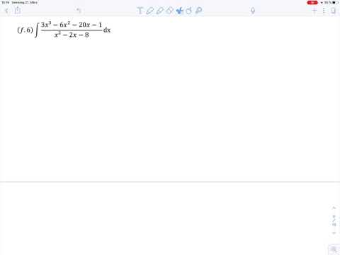 Übungsblatt2 Aufgabe f6 - Integration per Partialbruchzerlegung