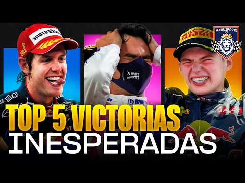 STUNNING AND SURPRISE VICTORIES in F1 | Top 5 ManuSports