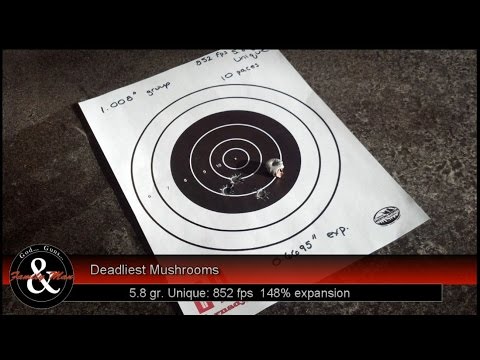 Deadliest Mushrooms: How velocity effects bullet expansion