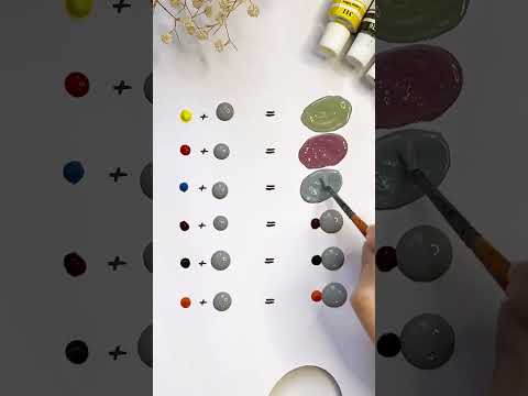 Color Mixing: Creating Different Shades of Gray color 🩶🎨 #shorts #short #colors