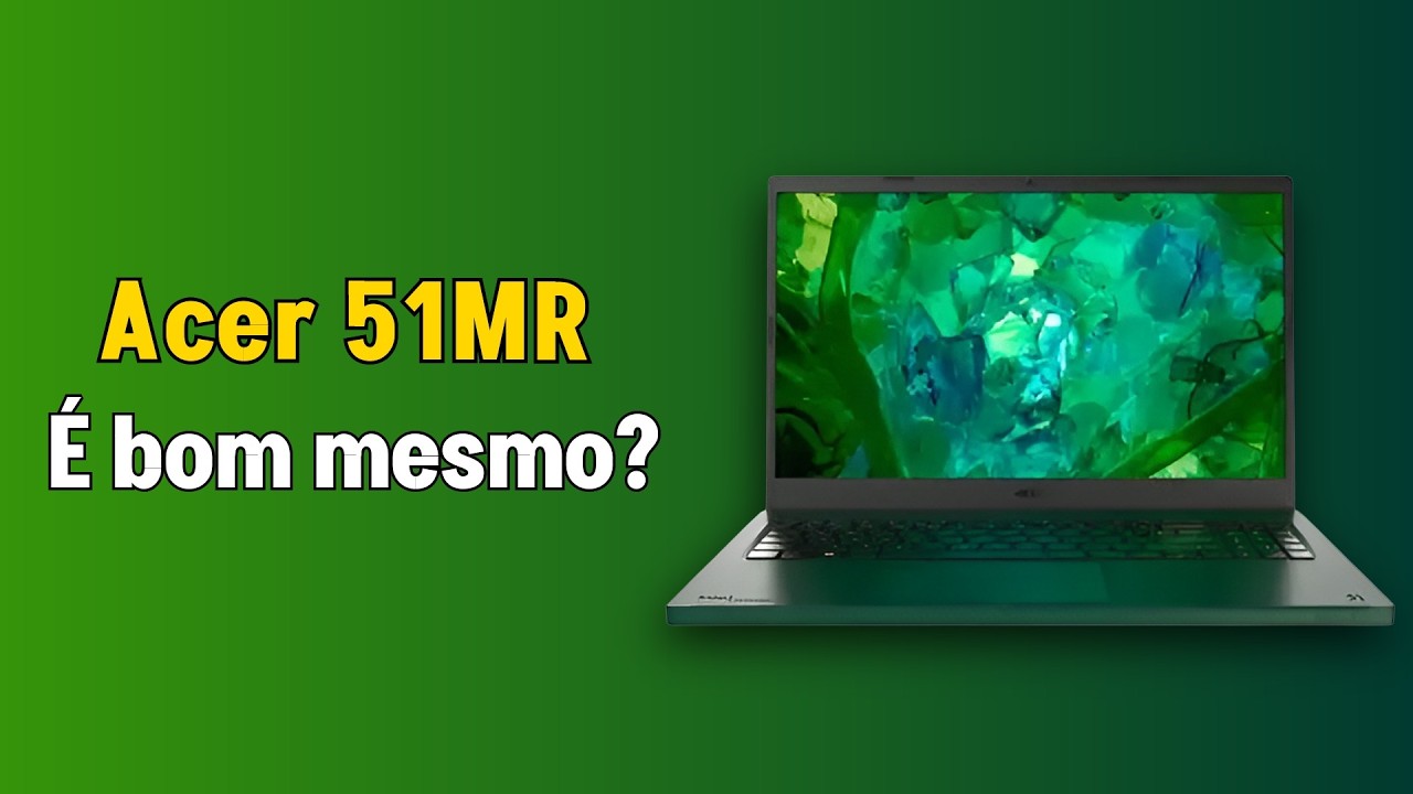 Miniatura da avaliação em vídeo de Notebook Acer Vero AV15-53P-56HM Intel Core i5-1335U 15.6 polegadas 8GB RAM 512GB SSD