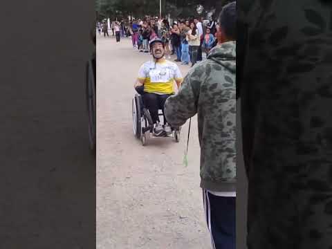 Llegada  de la carrera "1° Edición Garmendia Corre"#Latinoamerica #Argentina #Tucumán #paratleta