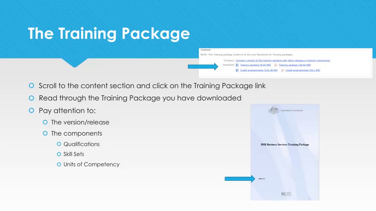 1 Understanding Training Packages