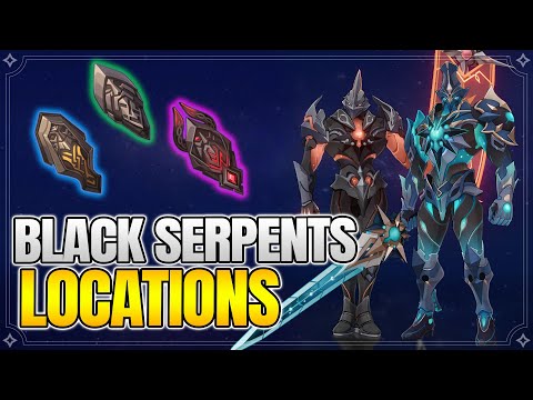 Black Serpents Locations - Gloomy Statuette Farming route -【Genshin Impact】