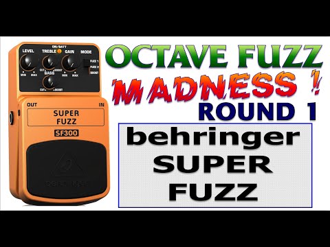 Behringer Super Fuzz (SF300) demo - Octave Fuzz Madness! Round 1
