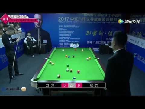 Gareth Potts VS Liu Yang - 2017 Potts Chinese 8 Ball Challenge Competition Zhuozhou station