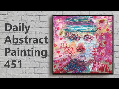 Abstract Expressionism | Portrait | Painting Tutorial | Daily Painting 451