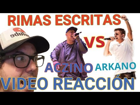 =VIDEO REACCIÓN= ACZINO vs ARKANO [LETRAS ESCRITAS]