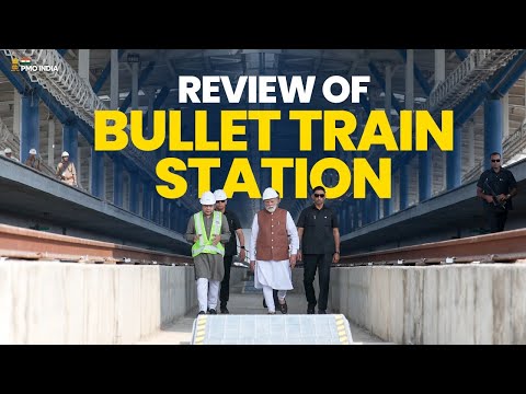PM visited Bullet Train Station In Antroli Village, Surat, Gujarat