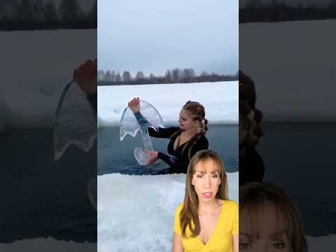 Just the background makes me cold! #React #Reaction #Shorts #IceQueen