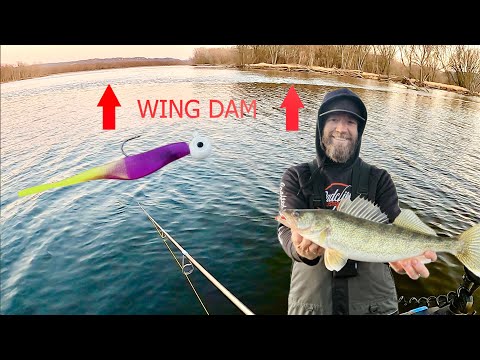 How to FISH A JIG!  | Wing Dam Walleye on the Mississippi RIver