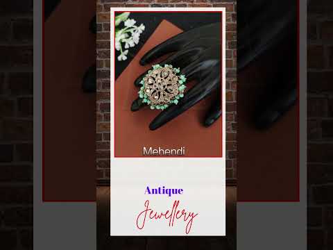 Antique jewelry mehendi polish fancy design party wear antiq...