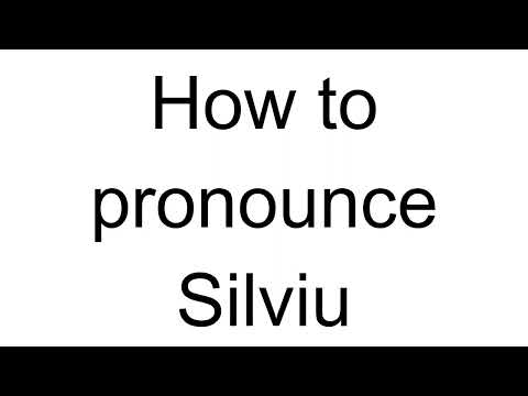How to Pronounce Silviu (Romanian)