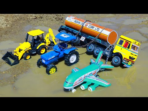 Volvo Indian Oil Petrol Truck Accident Pulling Out Ford Tractor Mini Jcb Airplane fighter ? CS Toy
