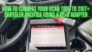 How to Connect Your Scan Tool to 2017+ Chrysler Pacifica Using a 12+8 Adapter