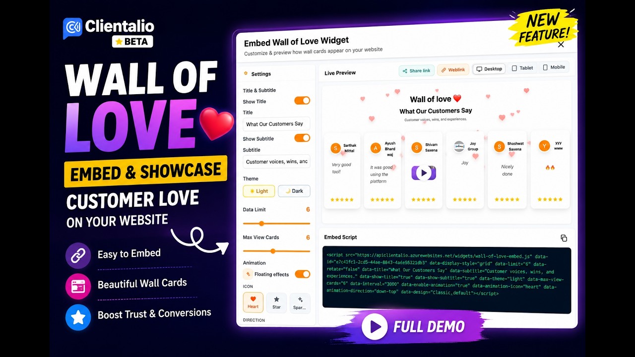 Wall of Love Tutorial