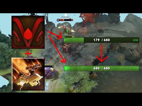 Allied Techies can heal Bloodseeker / Guide / Bloodseeker