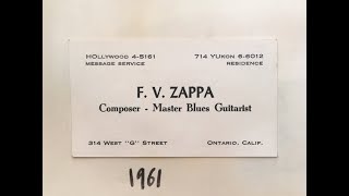 Frank Zappa - 1962 - The Uncle Frankie Show &amp; Blues Solo on Acoustic Guitar.