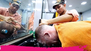 The ULTIMATE Indian HAIRCUT EXPERIENCE 5.0 in Kozhikode - Full Shave & Massage | Kerala, India