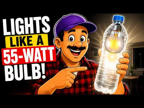 A plastic bottle that lights a dark room like a 55-watt bulb — no wiring!