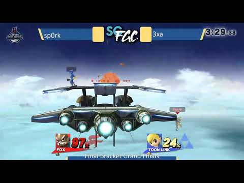 Sm4sh - Singles: Spark (Fox) vs. 3xA (Toon Link) - Pacific Showdown #21