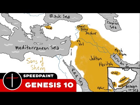 The journey of Noah's descendants throughout the world : Genesis 10 Table of Nations