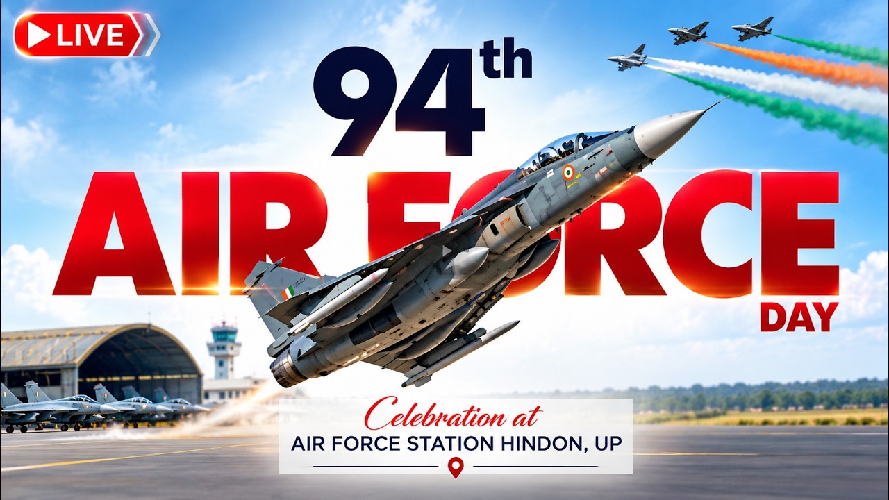 LIVE: 94th Indian Air Force Day Celebration at Air Force Station, Hindon, UP | Ceremonial Parade