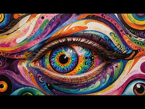 Hidden Eyes, psychedelic animation 4K