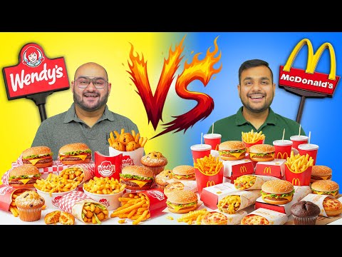 McDonald's Vs Wendy's Food War | American Food Brands Challenge | Viwa Food World