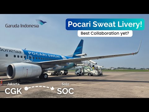 POCARI SWEAT SPECIAL LIVERY! | Garuda Indonesia | B737-800 | Economy Class | GA222 | Jakarta - Solo