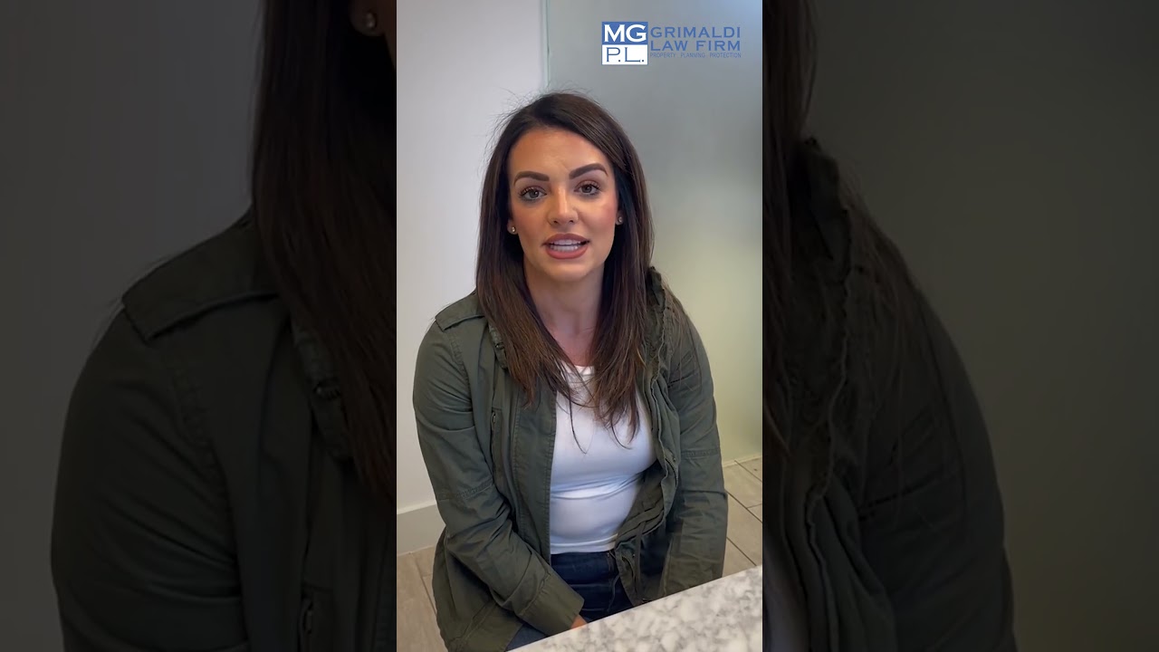 Client testimonial video for Grimaldi Law Firm featuring a woman discussing her positive experience with estate planning services.