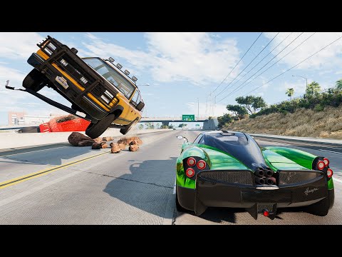 Crazy Slo-Mo Crashes #8 - BeamNG Drive