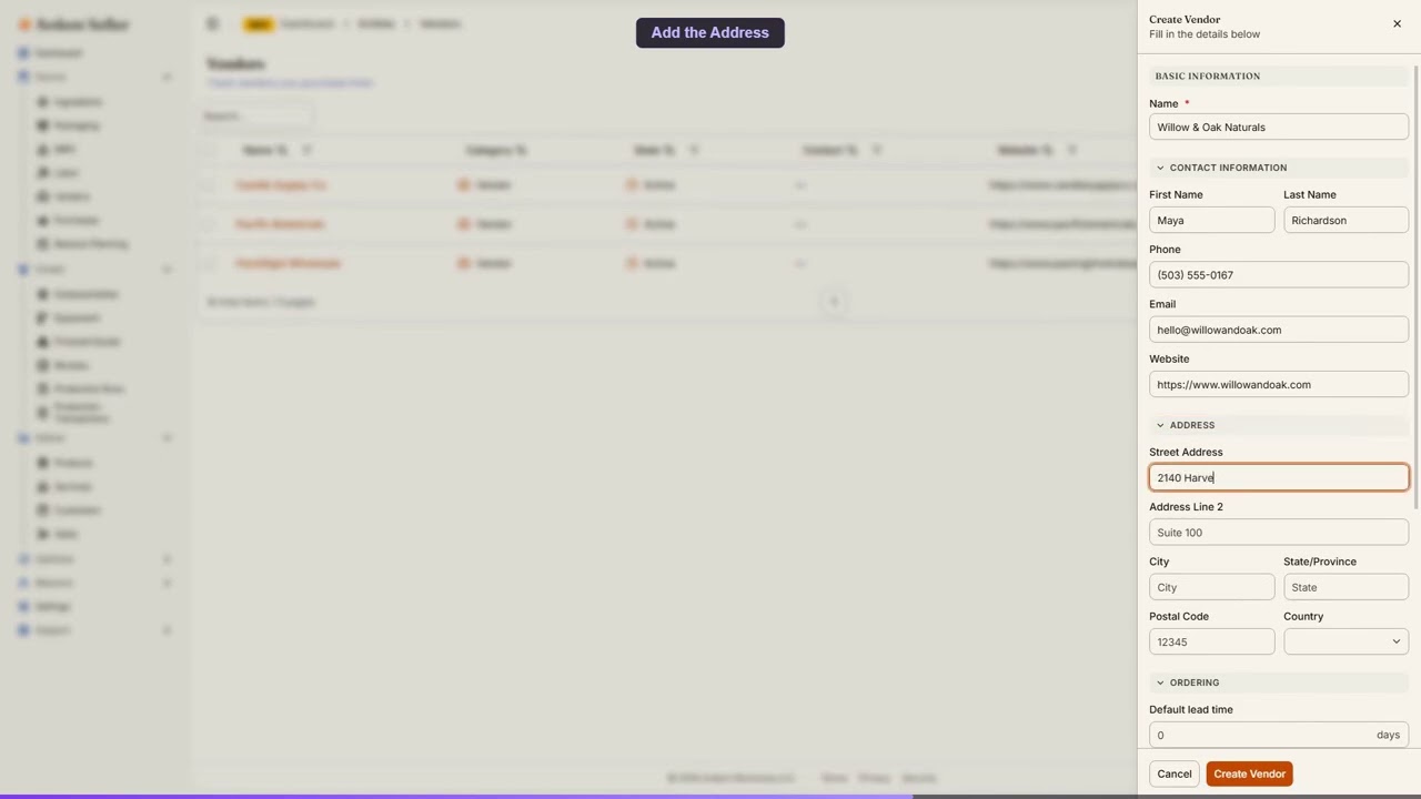How to Add a New Vendor — video tutorial thumbnail