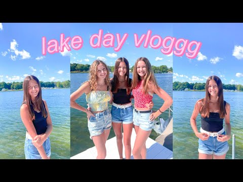 lake day vloggg! *boating & tubing with friends!