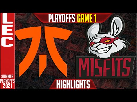 FNC vs MSF Highlights Game 1 | LEC Playoffs Summer 2021 Round 2 | Fnatic vs Misfits Gaming G1