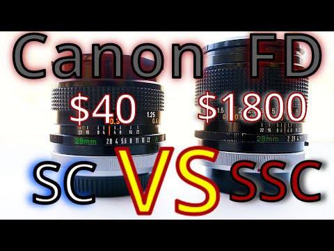 Canon FD Comparison - 28mm f2.8 S.C. VS 28mm f2 S.S.C.