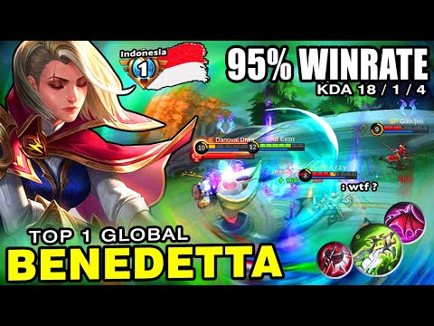 Offlane Monster! Top 1 Global Benedetta | Offlane Gameplay & Build | No.1 Indonesia Benedetta ~ MLBB
