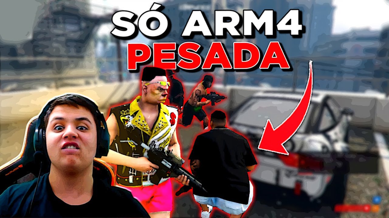 PAULINHO O LOKO E RED FORAM ATRÁS da F@V3LA RIVAL no GTA RP 😂 (Modder Clips)