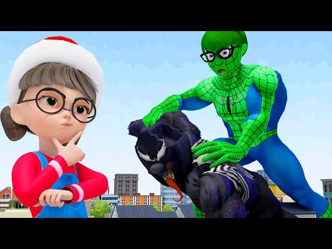 Scary Teacher Spider Nick Troll Tani's Flower Gardens with Miss T vs Giant Zombie (Part 2) Animation