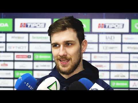 Samuel Petráš  po zápase s Košicami (42. kolo Tipos Extraliga)