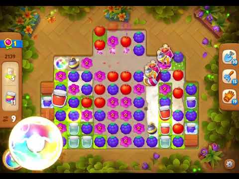 GardenScapes Level 2139 no boosters (16 moves)
