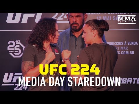 UFC 224: Amanda Nunes vs. Raquel Pennington Media Day Staredown - MMA Fighting