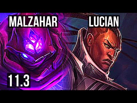 MALZAHAR vs LUCIAN (MID) | 2.9M mastery, 0/0/8, 1500+ games | EUW Diamond | v11.3