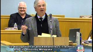 preview picture of video 'Stevens Point City Attorney Louis Molepske's Farewell Speech'