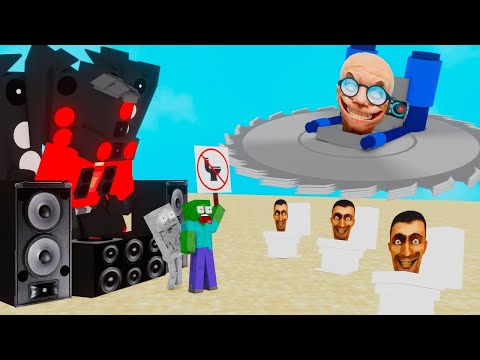Monster School : SKIBIDI TOILET TITAN TV MAN BECOME A TEACHER - Minecraft Animation
